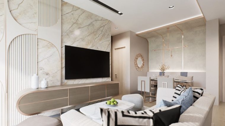 Двуспальная квартира - от 75 м² до 79 м²