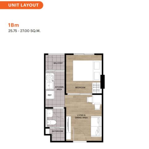 Студии - от 23,75 м² до 24,75 м²