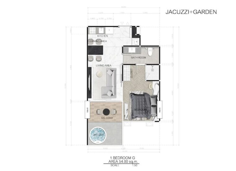 Односпальные квартиры - от 38 м² до 54 м²