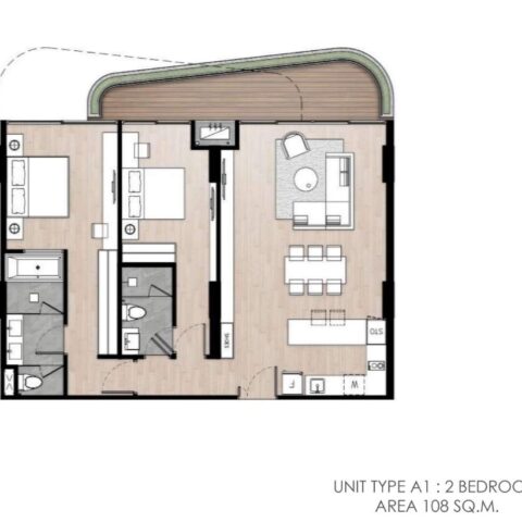 Двуспальная квартира - от 108 м²