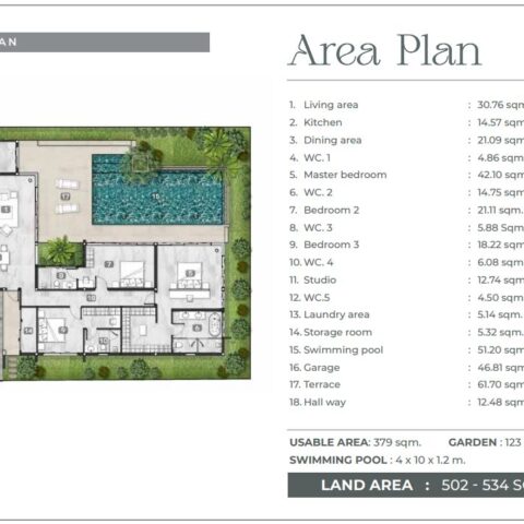 Виллы - от 357 м² до 444 м²