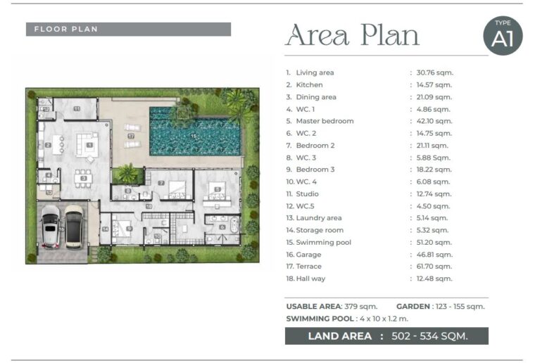 Виллы - от 357 м² до 444 м²