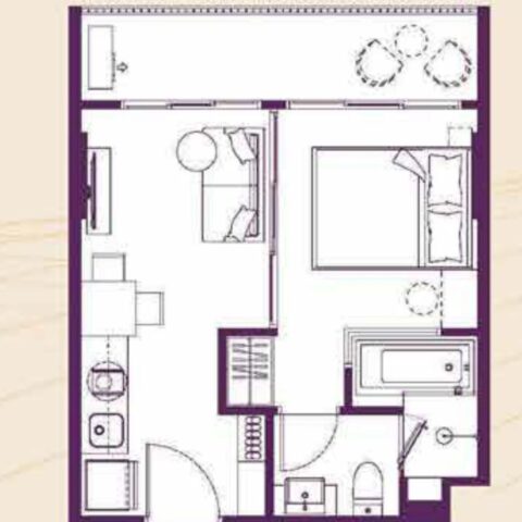 Односпальные квартиры - 32 м²