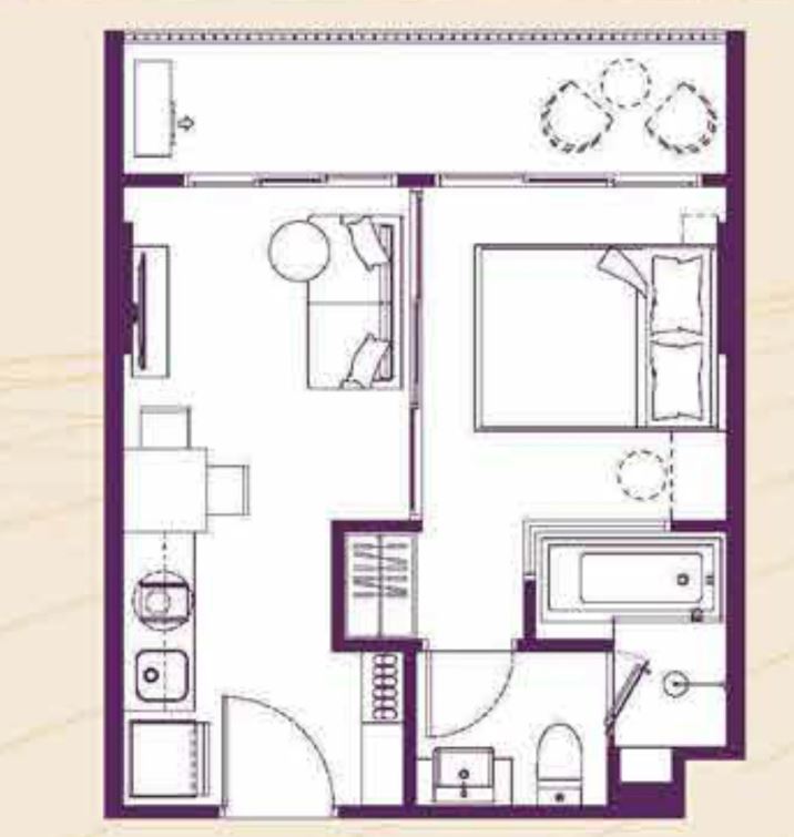 Односпальные квартиры - 32 м²
