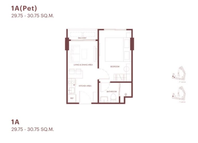 Односпальная квартира - 30 м²