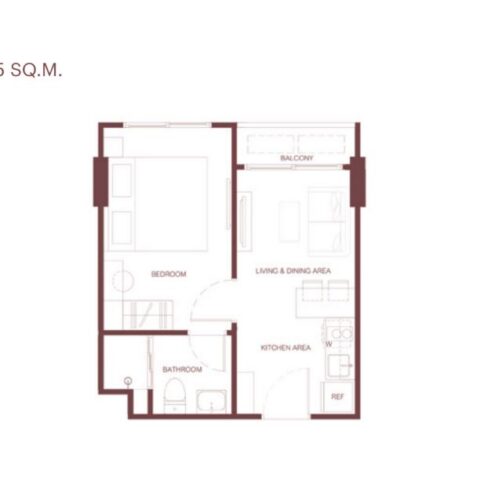 Односпальные квартиры - от 30 м² до 35 м²