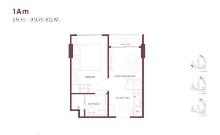 Односпальные квартиры - от 30 м² до 35 м²