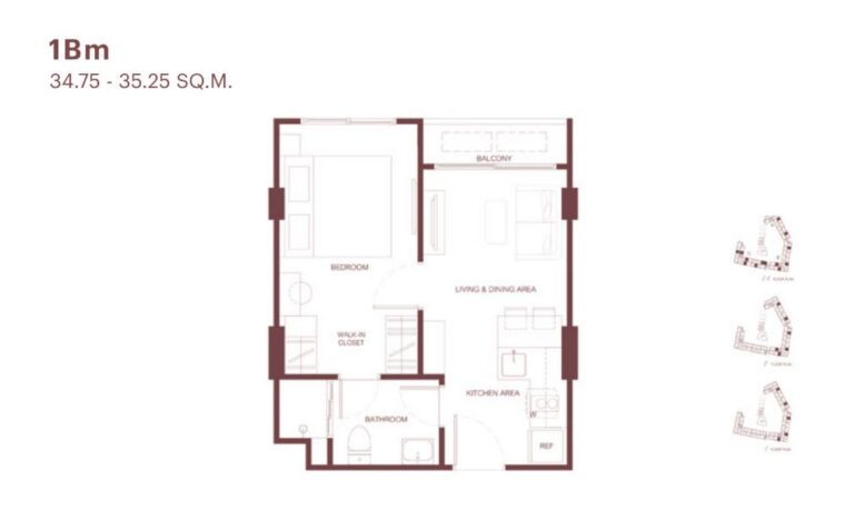 Односпальная квартира - 35 м²