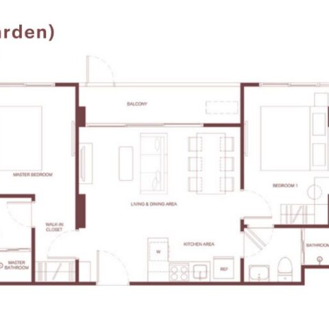 Двуспальные квартиры - от 48 м² до 61 м²