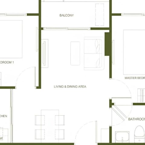 Двуспальные квартиры - от 48 м² до 59 м²