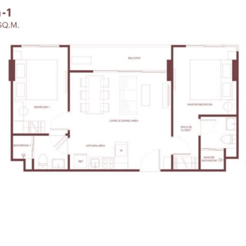 Двуспальные квартиры - от 48 м² до 61 м²