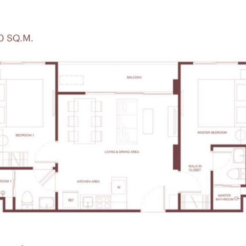 Двуспальные квартиры - от 48 м² до 61 м²