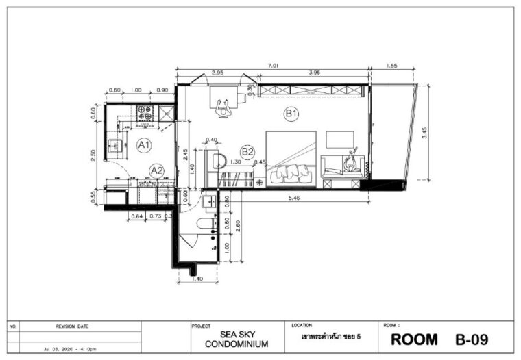 Односпальные квартиры - от 36 м² до 78 м²