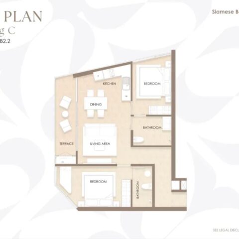 Двуспальная квартира - от 71 м² до 83 м²