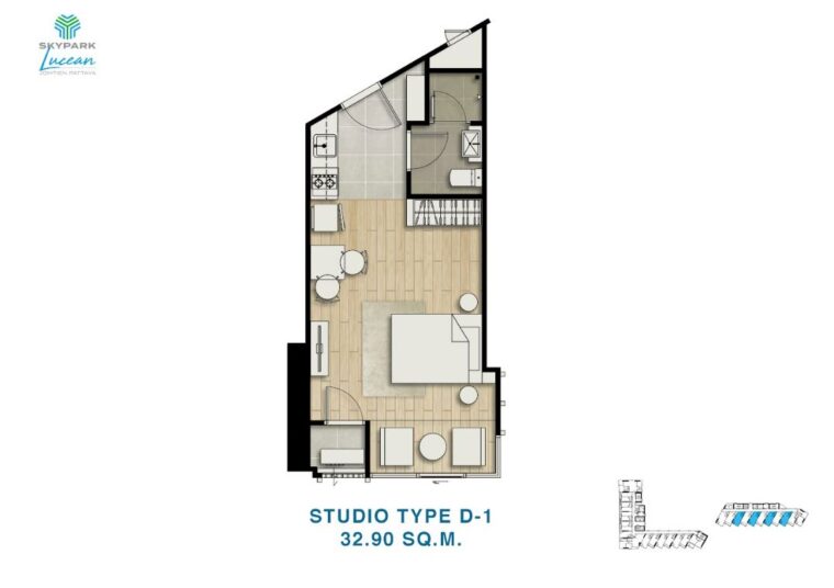 Studio - 32.91 m²