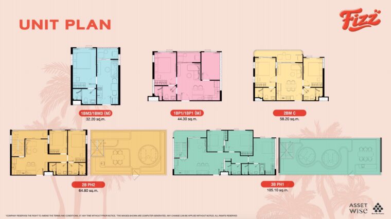 Односпальные квартиры - от 31 м² до 52 м²