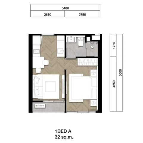 Односпальные квартиры - 32 м²