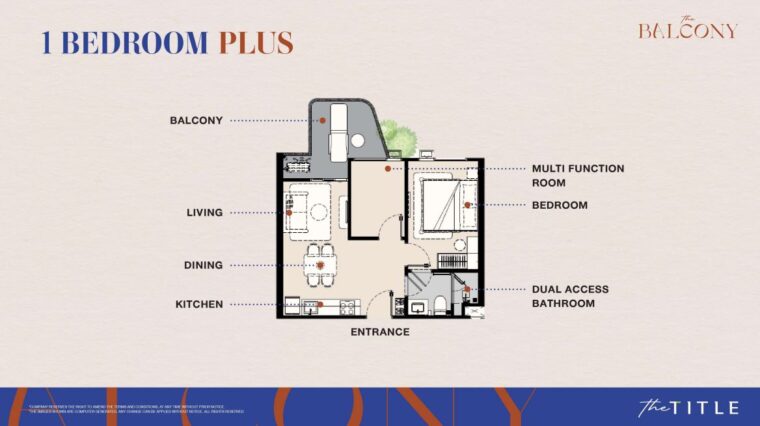 Односпальная квартира - от 45 м² до 47 м²