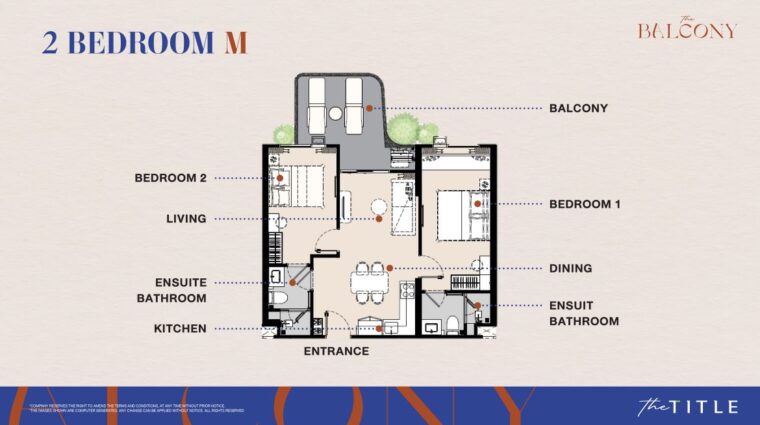 Двуспальная квартира - от 63 м² до 70 м²