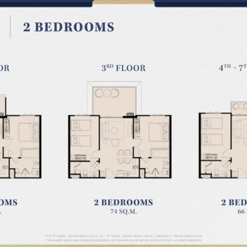 Двуспальная квартира - 66 м²