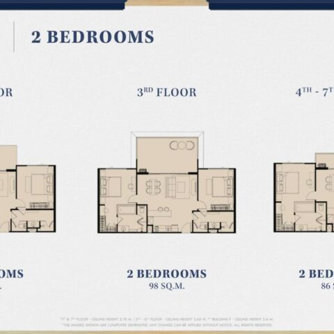 Двуспальная квартира - 86 м²