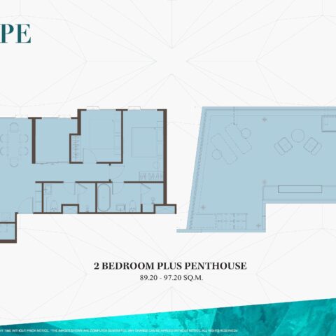 Двуспальные квартиры - от 56 м² до 97 м²