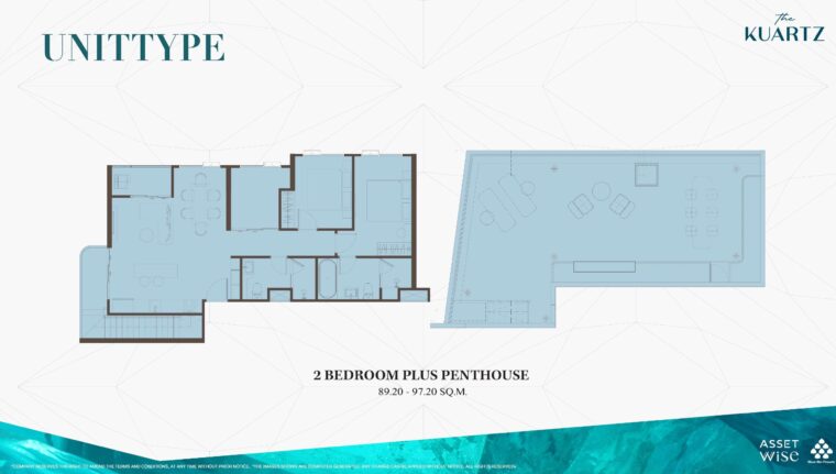 Двуспальные квартиры - от 56 м² до 97 м²