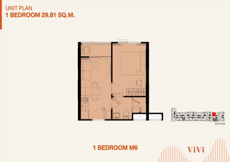 1 Bedroom - 29 m²