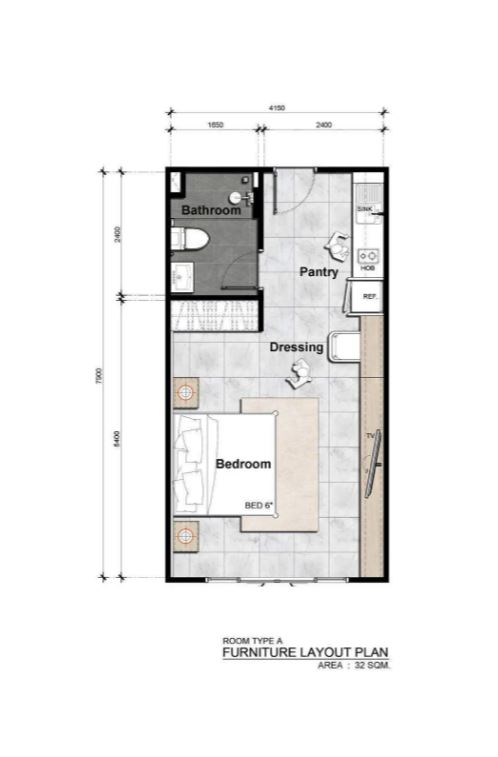 Студии - от 26 м² до 32 м²
