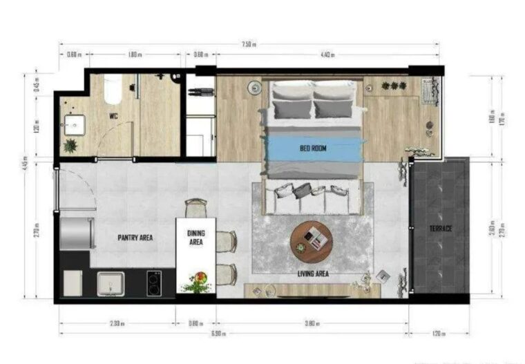 Студия - 33 м²